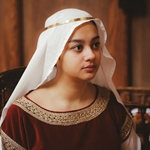 Medieval Oval Veil - Natural