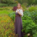 Frida Viking Dress - Burgundy Grey