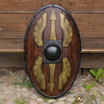 Roman Oval Scutum Shield - Wood - LARP Foam