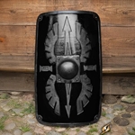 Roman Square Scutum Shield - Black - LARP Foam