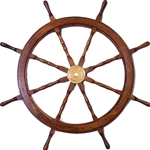 Deluxe Wooden Ship's Wheel - 48 inches
