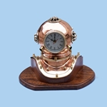 Copper Divers Helmet Clock 12" 143-DH-0820