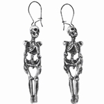 Skeleton Earrings Pewter Alchemy E9