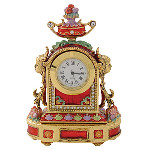 Round Clock Jeweled Box