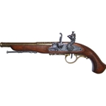 Left-Handed Brass English Flintlock - Non-Firing FD1129L