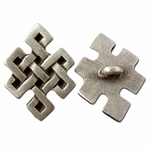 Squared Celtic Knot Pewter Button 107.1025