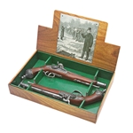 Colonial 1825 Italian Percussion Dueling Flintlock Set Non-Firing Replica