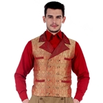 Double Breasted Brocade Vest