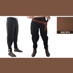 Medieval Ankle Laced Pants, Brown, Large