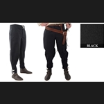 Medieval Ankle Laced Pants, Black, Extra Large