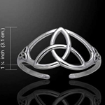 Celtic Triquetra Knot Silver Bracelet 52-TBA004