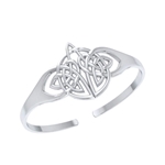 Celtic Knotwork Silver Bangle Bracelet 52-TBG398