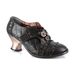 Steampunk Quilted Heels Black Size 8