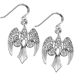 Morrigan Raven Earrings - Sterling Silver