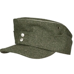 German M43 Waffen SS Wool Field Cap Officers - Silver Piping