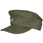 German M44 Waffen SS Wool Field Cap -Single Button - WWII Repro