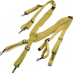 US WWII M36 Webbing Suspenders - Khaki