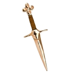 Elizabethan Solid Bronze Quillon Dagger – Deepeeka Renaissance Replica with Leather-Wrapped Grip