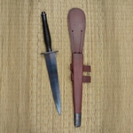 Deepeeka Fairbairn-Sykes British Commando Knife with Leather Sheath