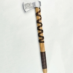 Viking Type K Axe with Etched Norse Wolf Design - AH4707