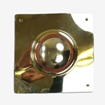 Roman Shield Boss Square - Brass
