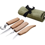 BEAVERCRAFT - 4 Knife Set with Tool Roll