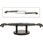 China Made - Twin Dragon Swords w Stand