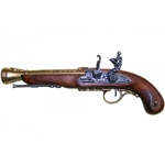 Left-Handed Pirate Flintlock Blunderbuss - Non-Firing Replica - Brass