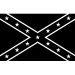Flags - Confederate Black/White Flag