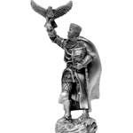 Medieval Falconier Pewter Sculpture