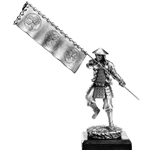 Samurai with Shashimono Sculpture