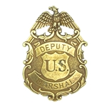 Deputy United States Marshal Eagle Badge - Brass