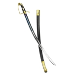 Napoleonic French 5th Light Infantry Officer Saber – Battle Ready 1055 Steel Reproduction with Blued & Gilt Blade
