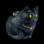 Crouching Cat Candle Lamp – Black