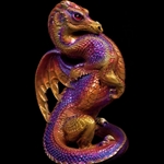 Emperor Dragon Statue in Violet Flame Finish