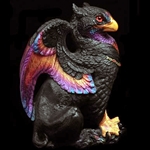 Male Griffin Sculpture in Black Sunset