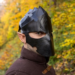 Leather Assassins Helmet Black 6100101-B