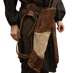 Archers Leather - Canvas LARP Quiver, Brown