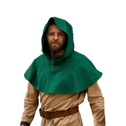 Basic Medieval Hood - Green
