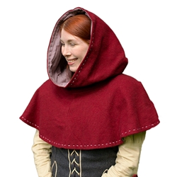 Medieval LARP Hood - Red