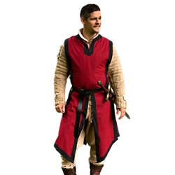 Medieval Tabard Red with Black Trim