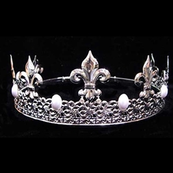 King Crown Silver With Pearls