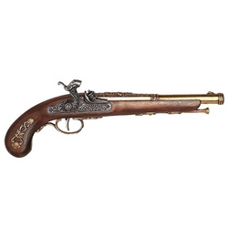 19th Century French Percussion Dueling Pistol Brass Non-Firing FD1014L
