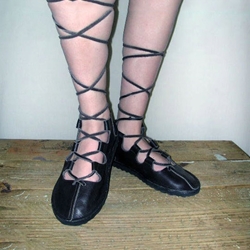 Ladies Leather Ghillie Shoes