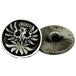 Pewter Phoenix Button 1 inch 107.0667