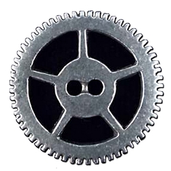 Steampunk Gear Buttons in Fine Pewter 107.1114