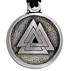 Norse-Inspired Pewter Triangle Knot Pendant – Historical Costume Jewelry