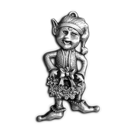 Santa's Elf with a Wreath Ornament