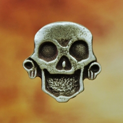 Pirate Skull Button Fine Pewter