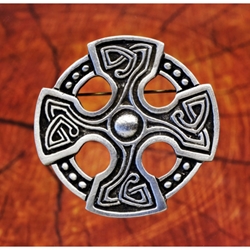 Celtic St. Brynach's Cross Brooch in Pewter